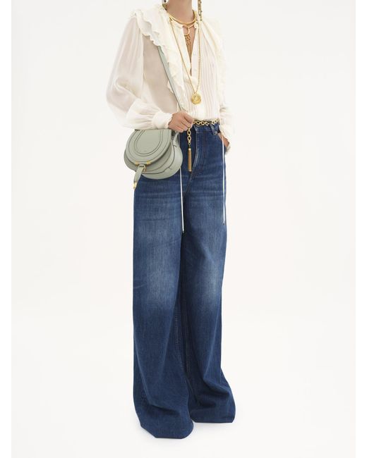 Chloé Gray Chloé Marcie Foldover Small Shoulder Bag