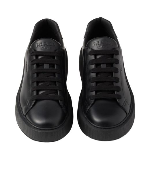 Prada Black Leather Sneakers for men