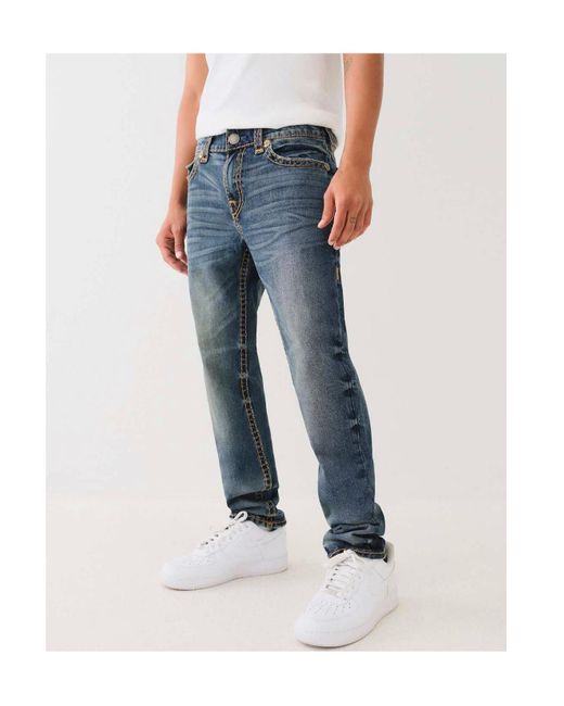 True Religion Blue Belt-Loop Jeans for men