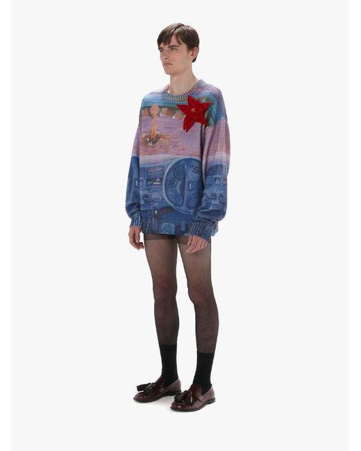 J.W. Anderson Blue Printed Jumper for men
