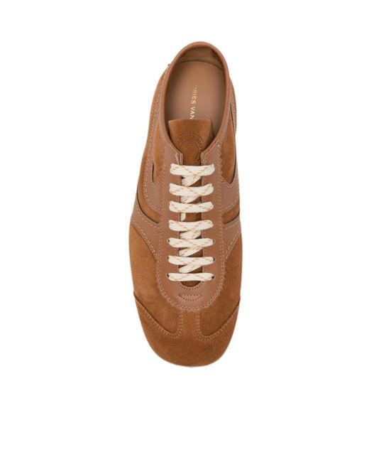Dries Van Noten Brown Round-Toe Sneakers for men