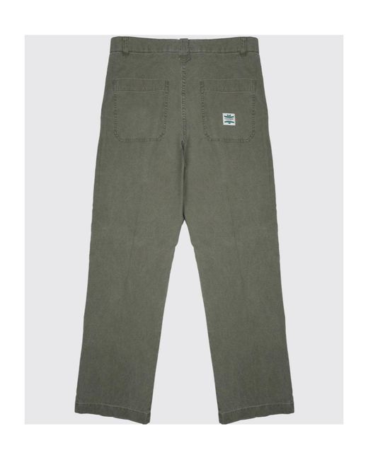 Closed Green Straight-Leg Pants for men