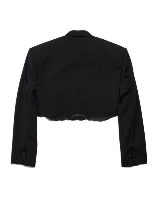 Balenciaga Black Cut-Out Single-Breasted Blazer