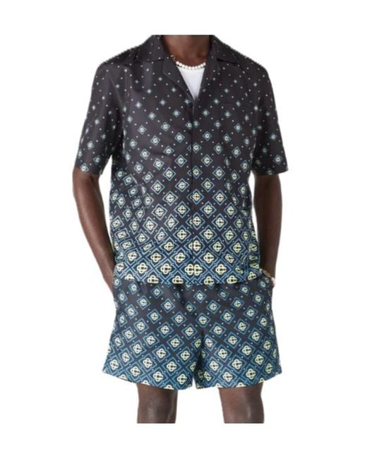 Casablanca Blue Degrade Monogram Swim Shorts for men