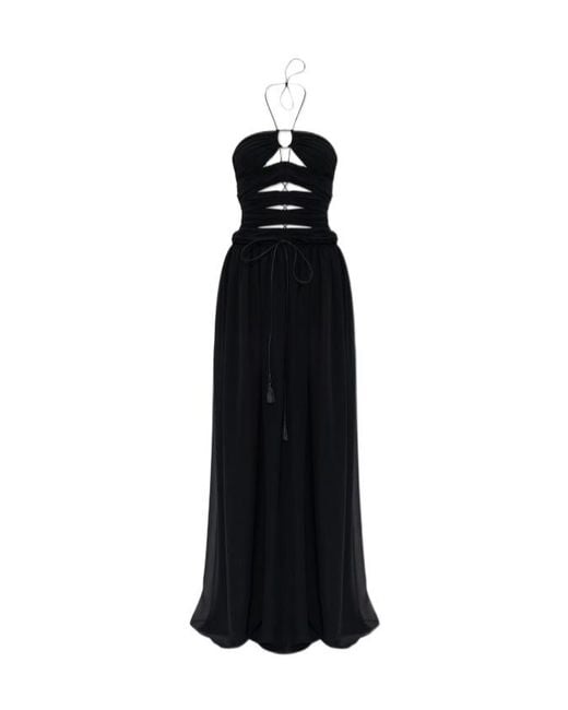 Tom Ford Black Cut-Out Strapless Maxi Dress