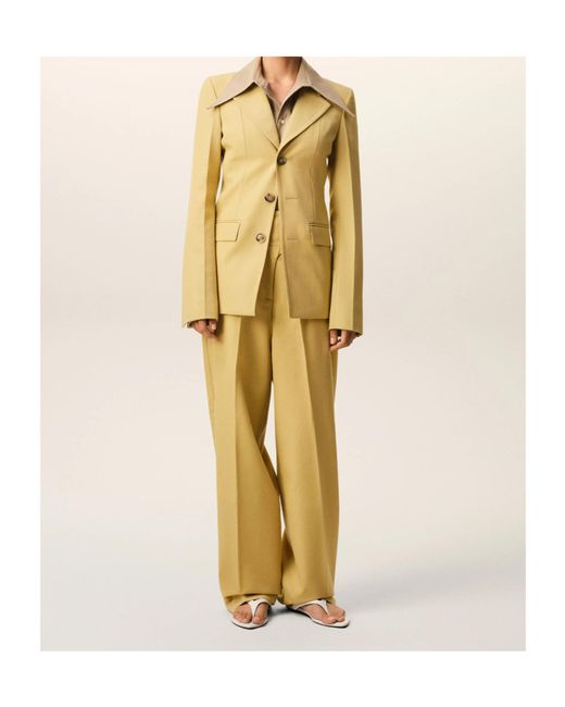 AMI Yellow Ami Wrapped Belted Trousers