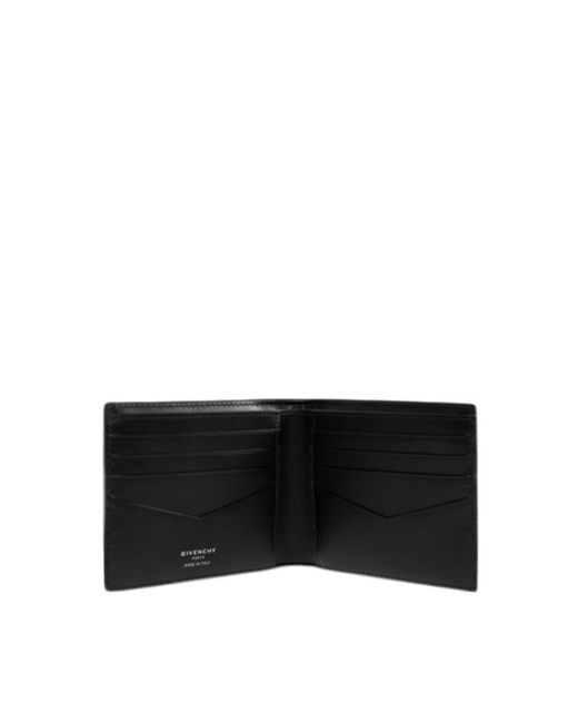 Givenchy Black Logo Embossed Bi-Fold Wallet for men