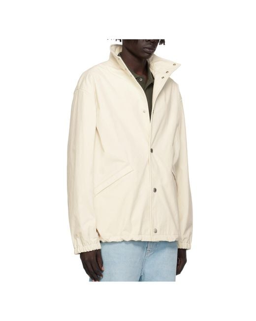 Bally White Stand Collar Jacket for men