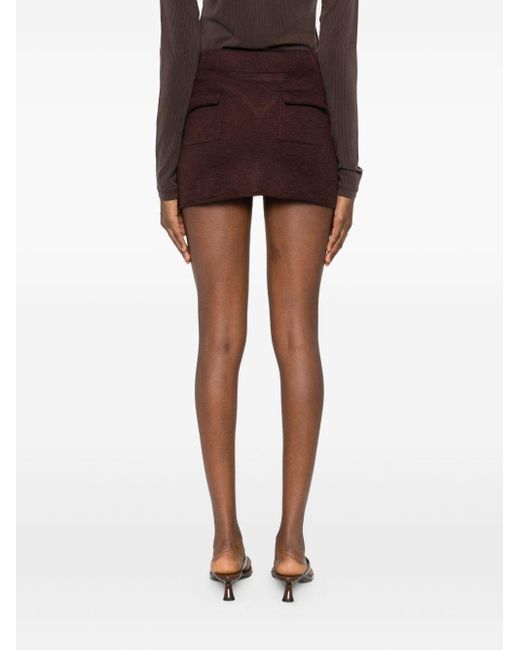 AYA MUSE Brown Ribbon-Wrapped Waist-Length Skirt