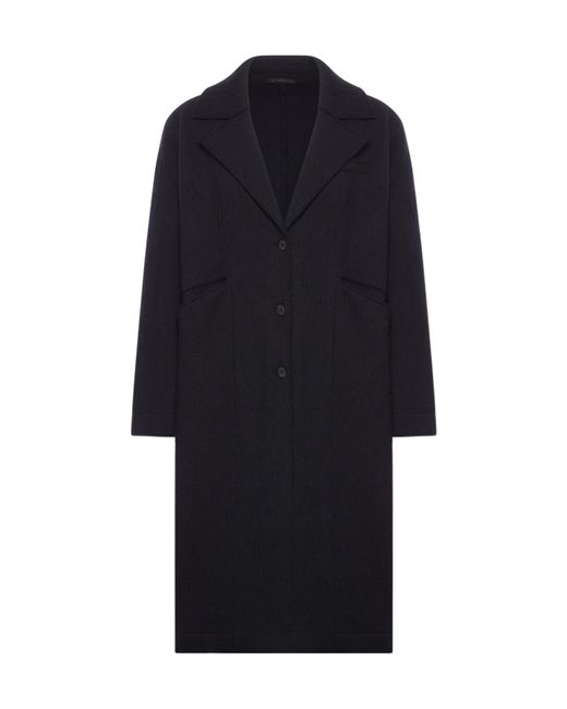 Transit Blue Buttoned Wool Coat