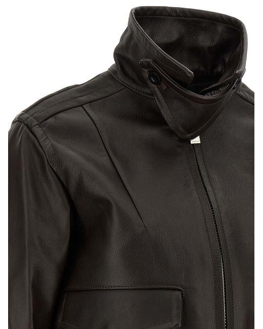 Sacai Black 1 Zipped Leather Jacket