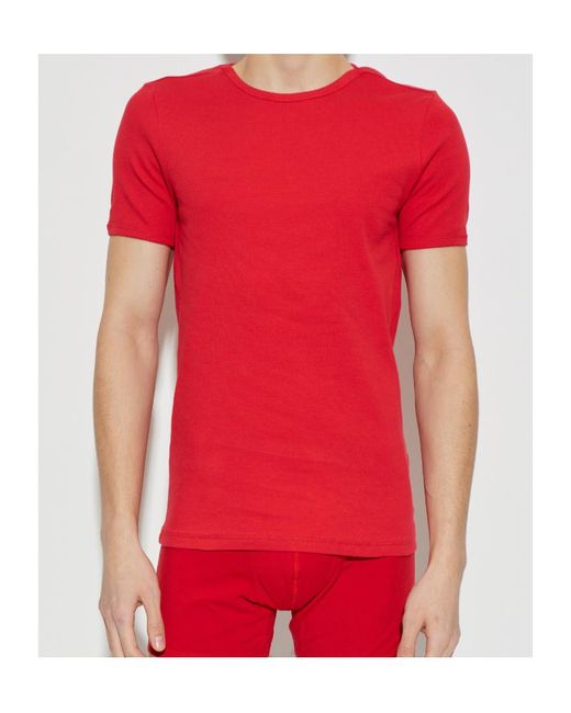 Versace Red Logo Loungewear T-Shirt for men