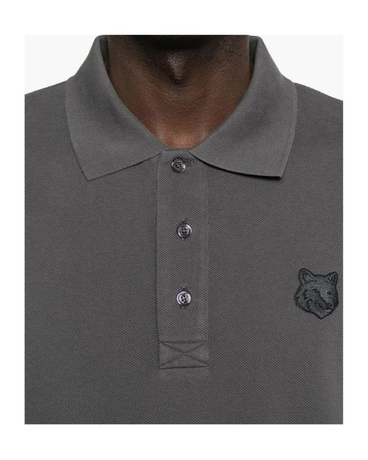 Maison Kitsuné Gray Fox Head Oversize Polo for men