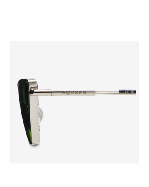 McQueen Green Eyewear Cat-Eye Frame Sunglasses