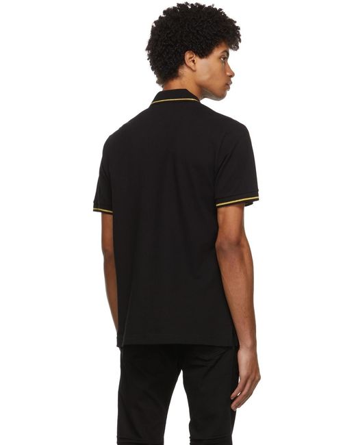 Versace Black Logo Polo Shirt for men