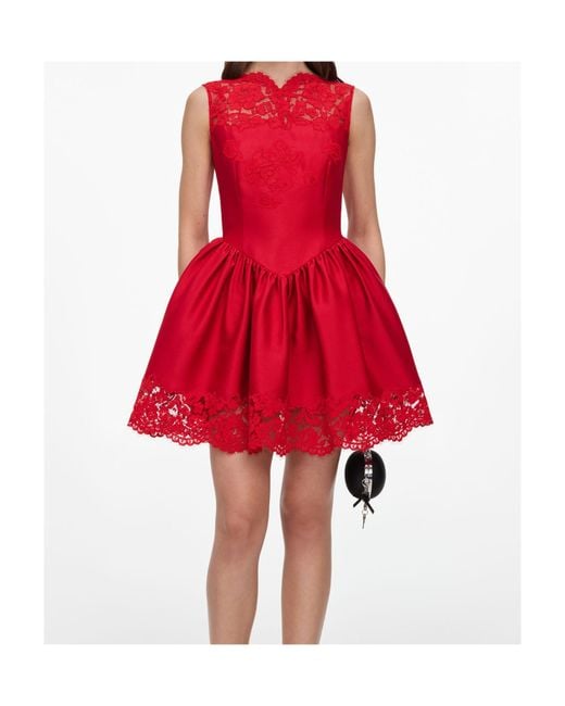 Self-Portrait Red Sleeveless Dress