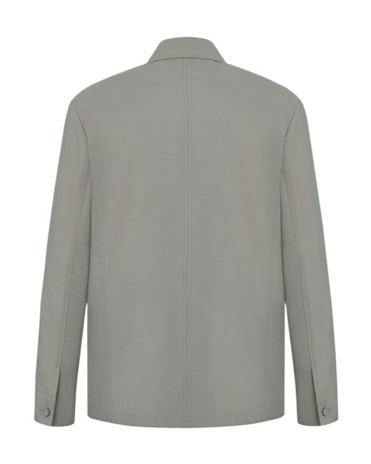 Dior Gray Homme Collared Button-Up Work Jacket for men