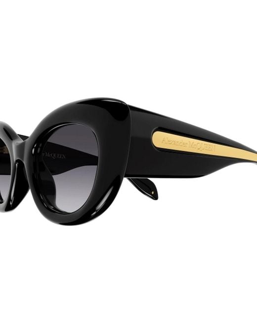 McQueen Black Eyewear Cat-Eye Frame Sunglasses
