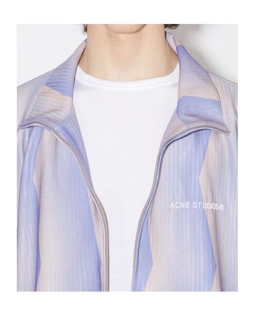 Acne Purple Abstract-Print Track Jacket for men