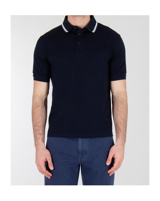 Herno Black Buttoned Polo Shirt for men