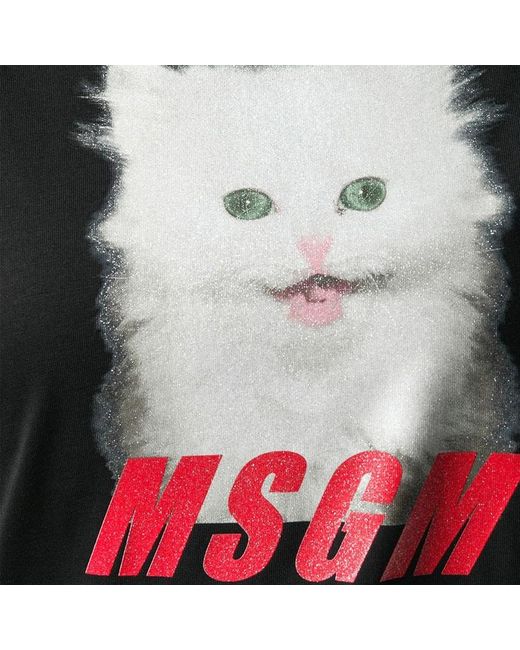 MSGM Black Logo Dress
