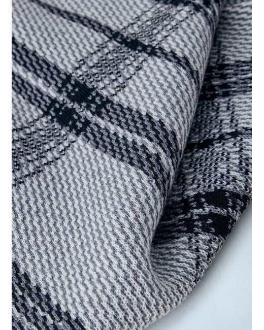Vivienne Westwood Blue Tartan Mesh Scarf for men