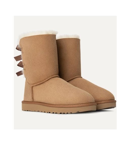 Ugg Brown Round-Toed Ankle Boots