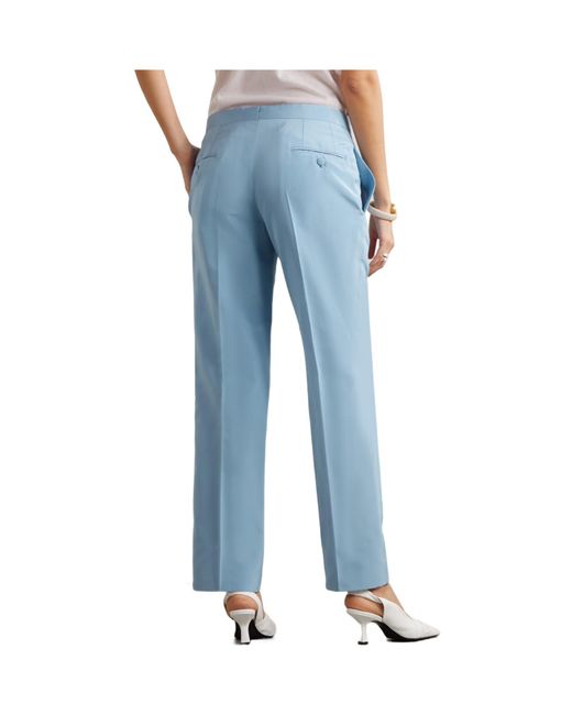 Brioni Blue Silk And Cotton-Blend Straight-Leg Pants