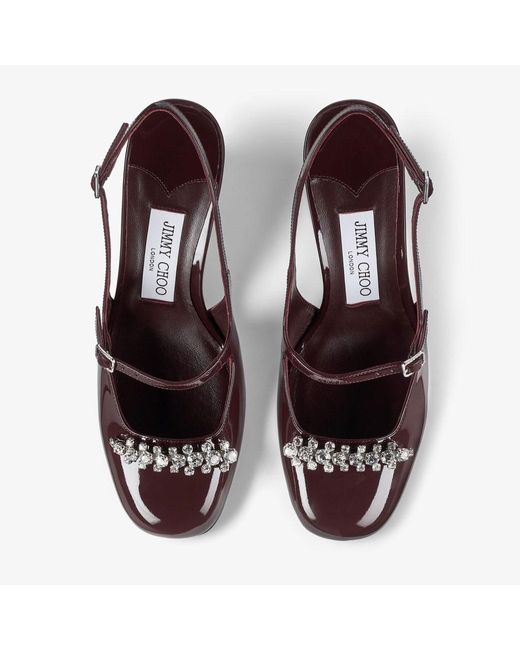 Jimmy Choo Brown Belinda Embellished Round Toe Pumps