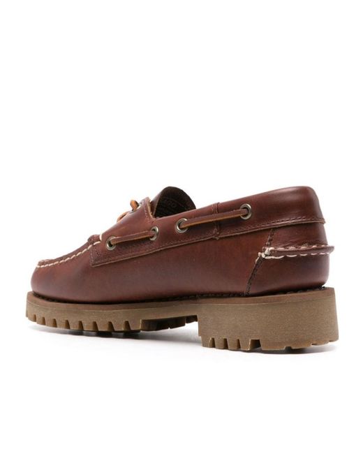 Sebago Brown Ranger Waxy Lace-Up Shoes
