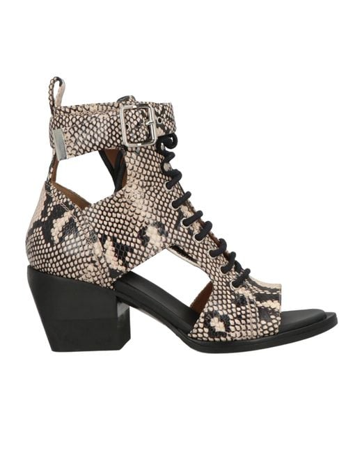 Chloé Brown Lace-Up Ankle Boots