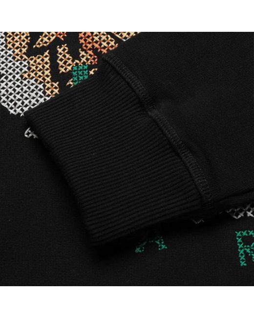 KENZO Black Round Collar Long Sleeve Sweater for men