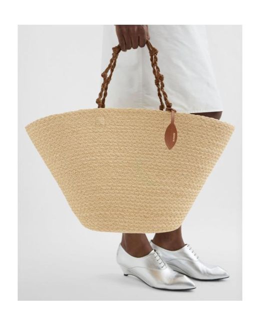 Jil Sander Natural Tangle Large Tote Bag