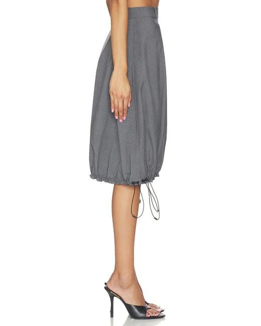 Coperni Gray Belted Midi Skirt