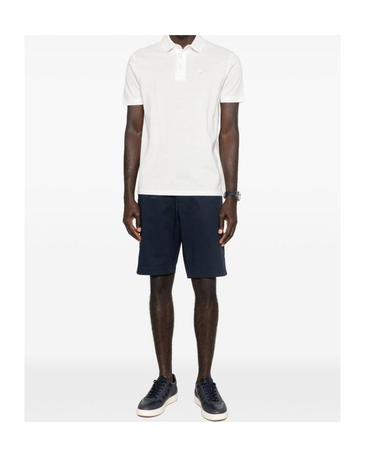 Emporio Armani White Short-Sleeve Polo Shirt for men