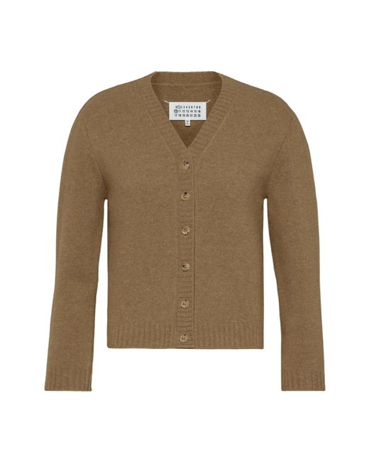 Maison Margiela Green V-Neck Button-Up Cardigan