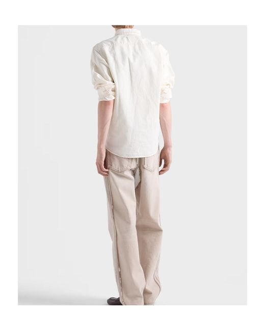 Prada White Chambray Shirt for men