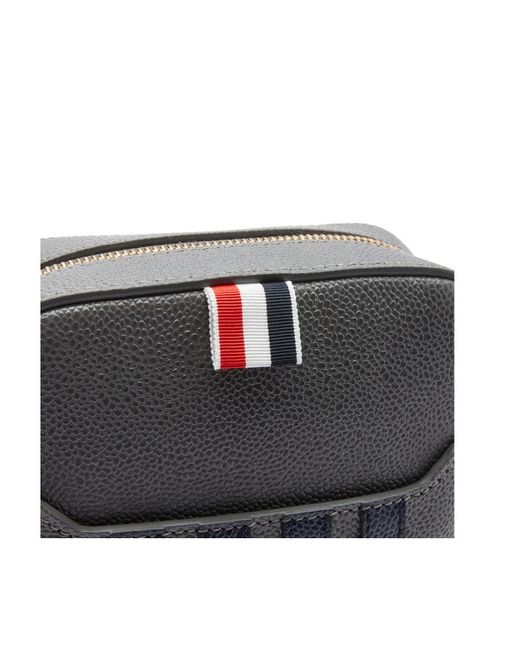 Thom Browne Gray Logo Shoulder Bag for men
