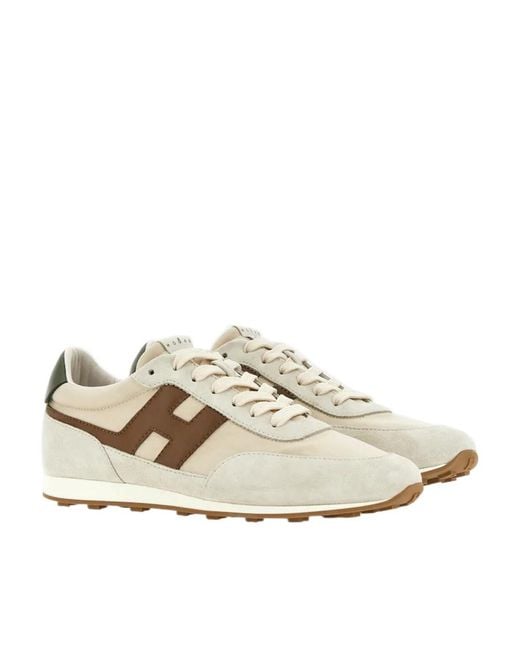 Hogan White Athletic Low-Top Sneakers for men