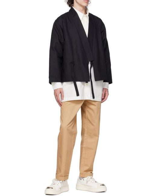 KENZO White Boke Flower Embroidered Buttoned Shirt for men