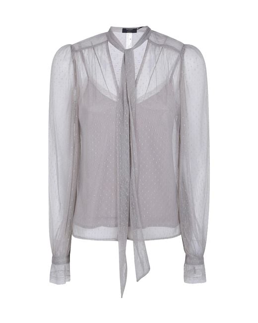 Twinset Gray Long-Sleeved Shirt