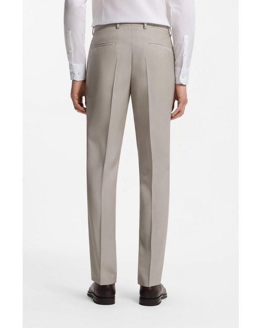 Boss Gray Boss Three-Piece Tailored Suit for men