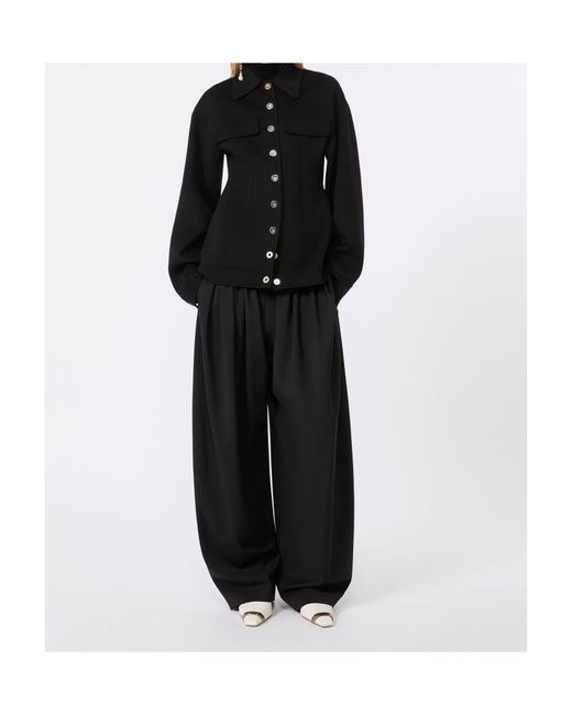 Sportmax Black Spxarena Sculpted Tailored Jacket
