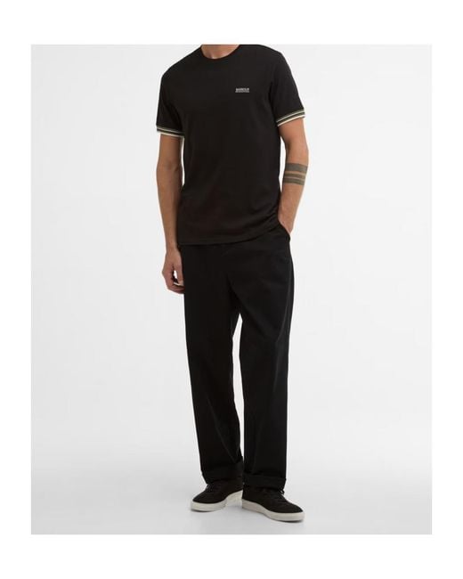 Barbour Black Logo Short-Sleeved T-Shirt for men