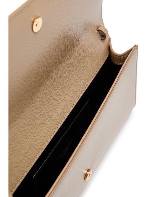 Saint Laurent Natural Leather Clutch