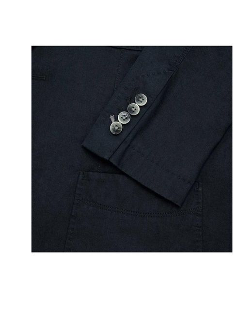 Boss Blue Single-Breasted Suit Jacket for men