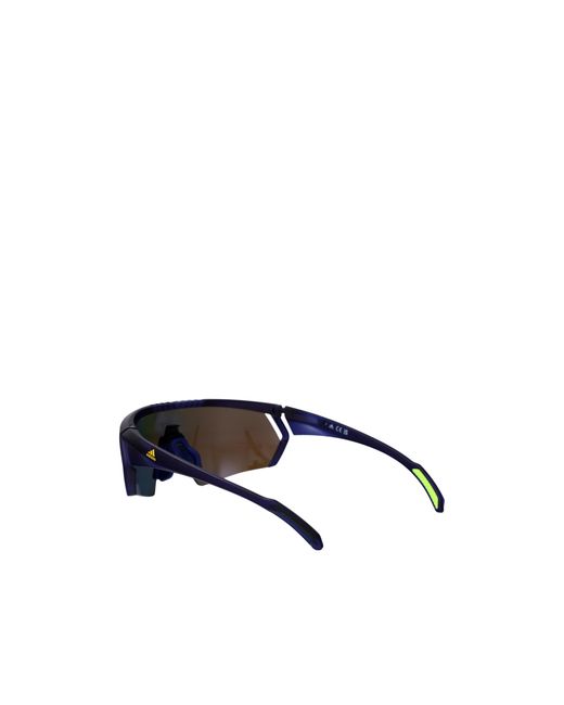 Adidas Blue Cmpt Aero Shield Frame Sunglasses for men