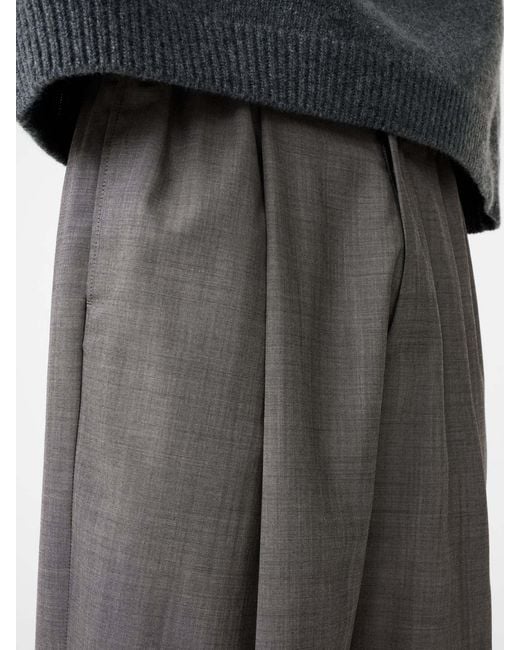 Studio Nicholson Gray Noam Drawstring Cropped Trousers for men