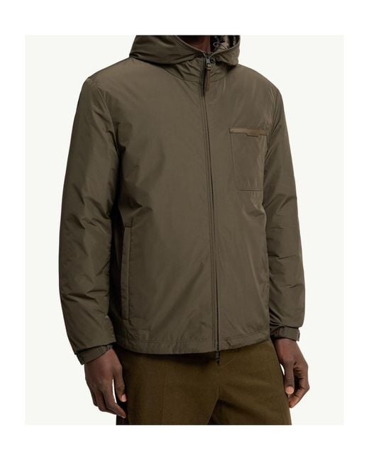 Moncler Green Austerin Hooded Short Down Jacket for men