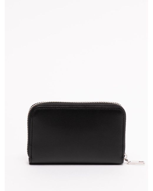 Dolce & Gabbana Black Logo-Embossed Zipped Wallet for men